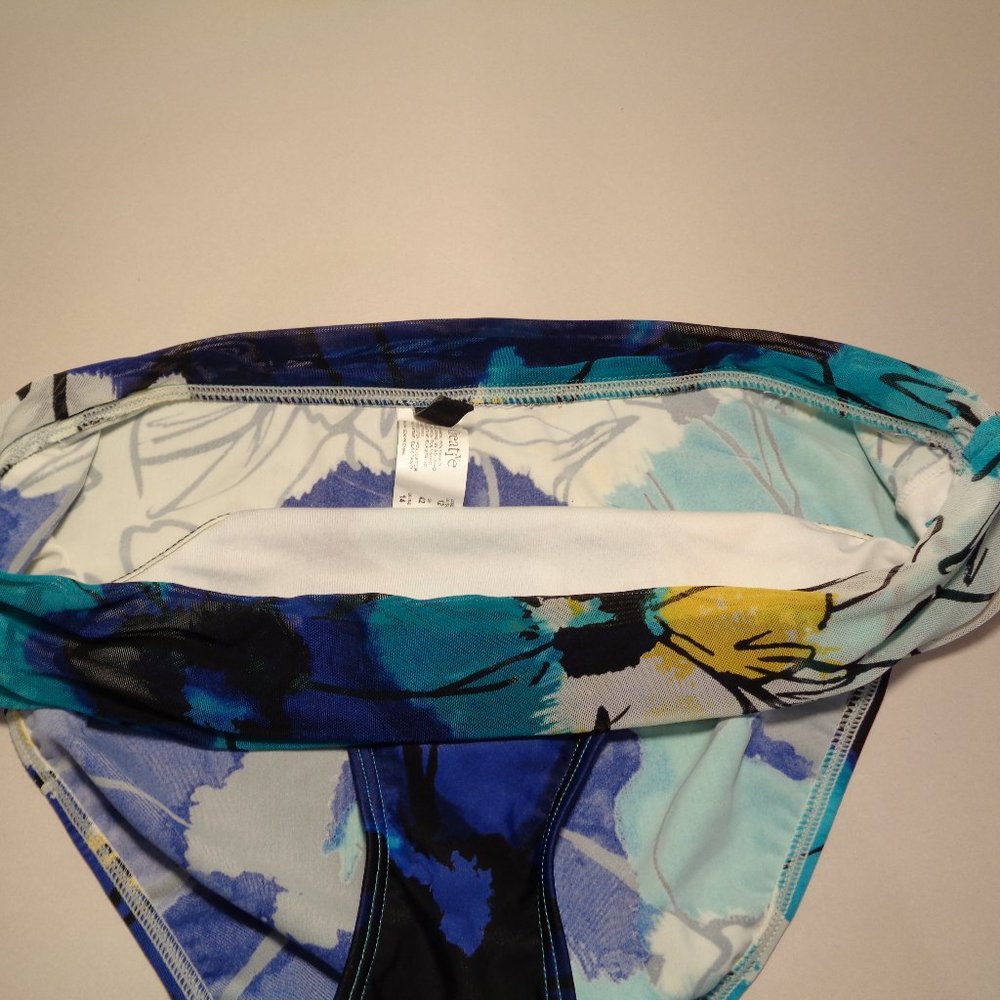 Be Creative Size 14 BANDED HIPSTER Blue New Bikini - Picture 3 of 14
